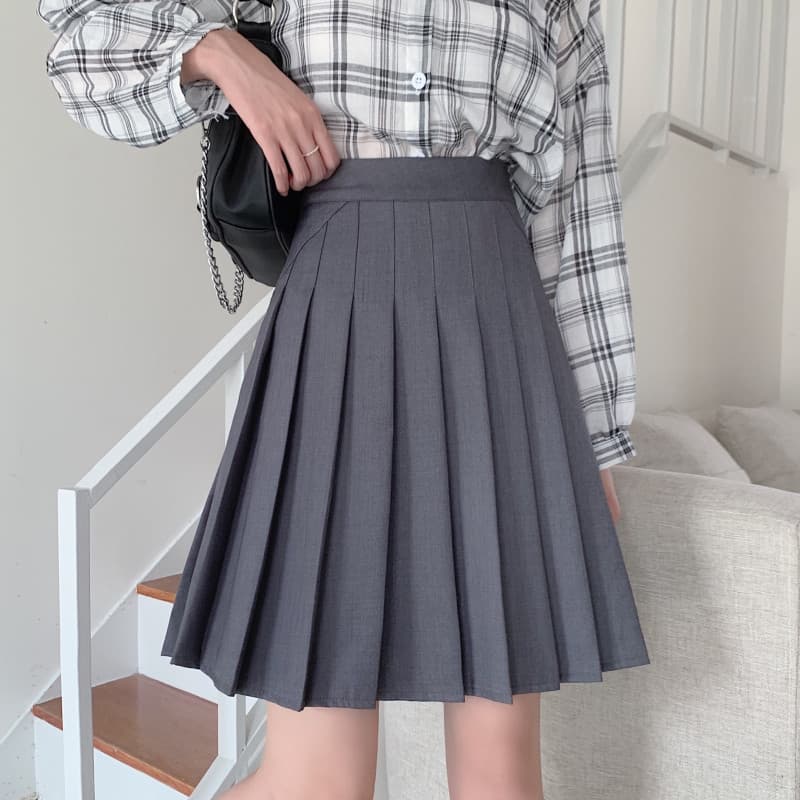 女装 ベーシックプリーツミニスカート
