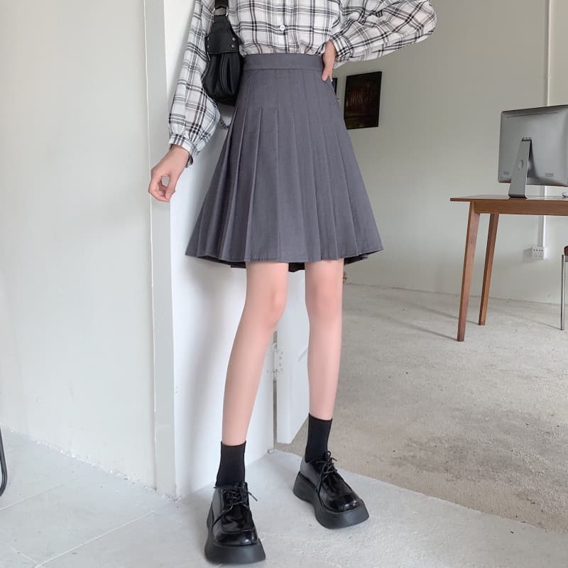 女装 ベーシックプリーツミニスカート