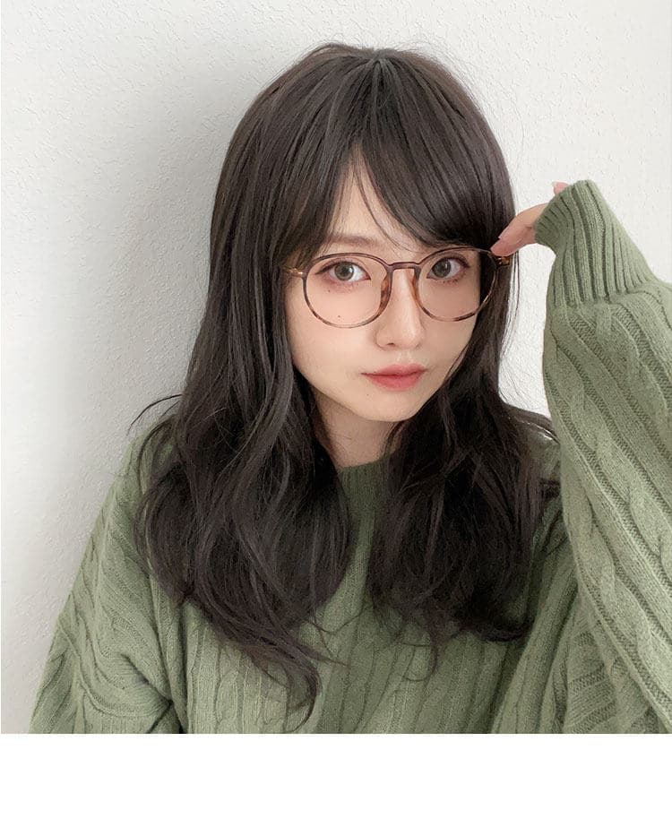女装 ふんわりナチュラル斜め前髪ミディアムウェーブ