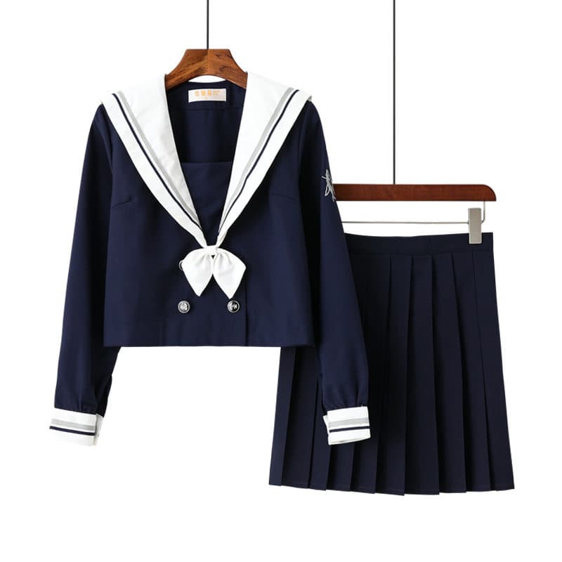 女装 清楚系半袖セーラー服上下セット