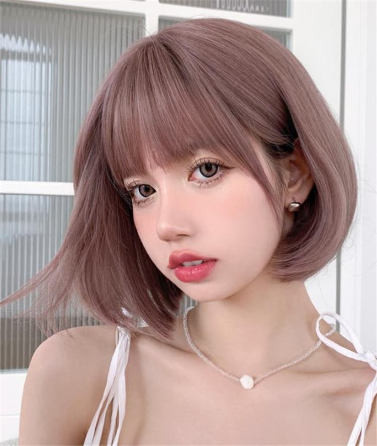 女装 ウィッグ ボブヘア 前髪あり 自然仕上げ 