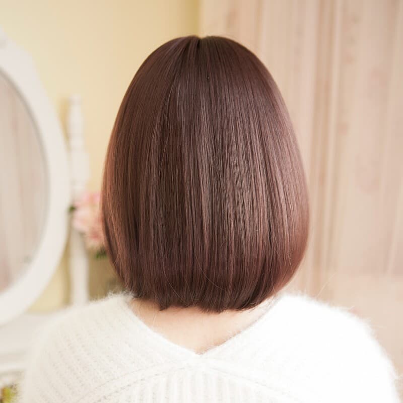 女装 内巻きショートボブ前髪ありナチュラルウィッグ