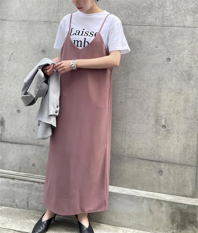 女装 キャミソールワンピース ロング丈