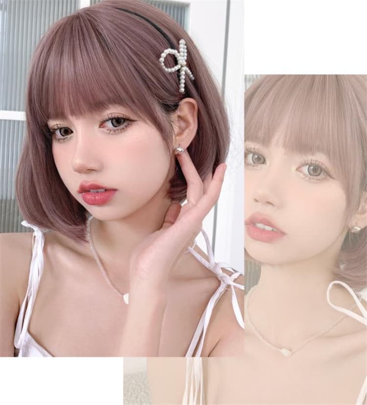 女装 ウィッグ ボブヘア 前髪あり 自然仕上げ 