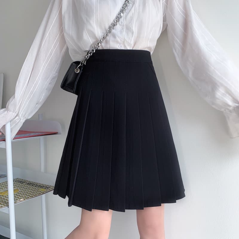 女装 ベーシックプリーツミニスカート