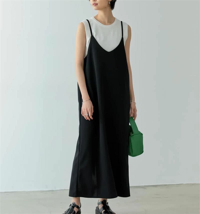 女装 キャミソールワンピース ロング丈