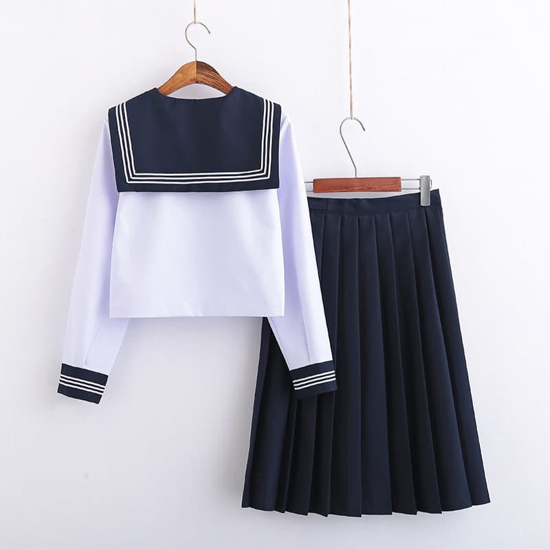 女装 本格派三本線セーラー服上下セット