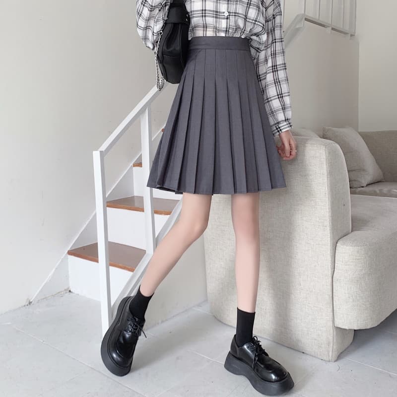 女装 ベーシックプリーツミニスカート
