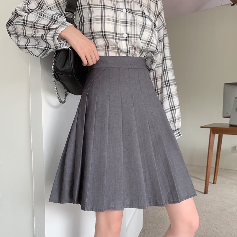 女装 ベーシックプリーツミニスカート