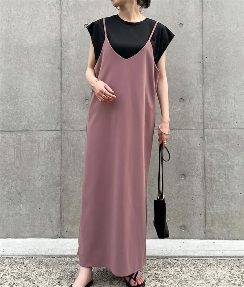 女装 キャミソールワンピース ロング丈