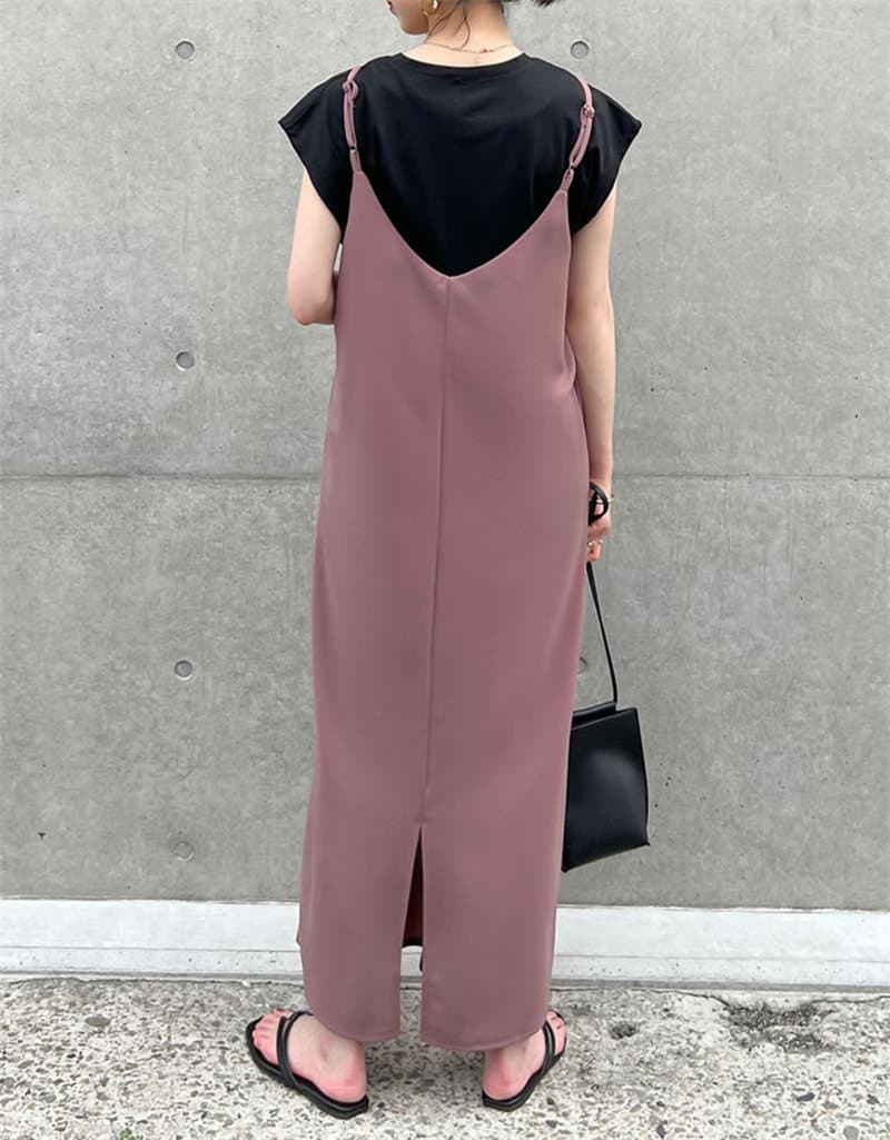 女装 キャミソールワンピース ロング丈