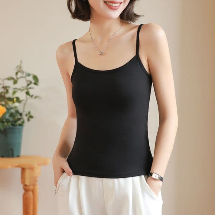 女装 華奢見せ細肩紐キャミソール型インナー