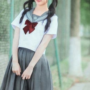 女装 清楚系学園風セーラー服上下セット