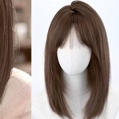 女装 清純系内巻き鎖骨レングス前髪ありウィッグ