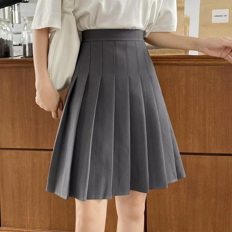 女装 学生風プリーツハイウエストミニスカート